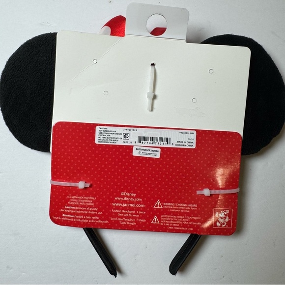 Disney Minnie Mouse Red Polka Dot Bow Ears Headband - Picture 3 of 5